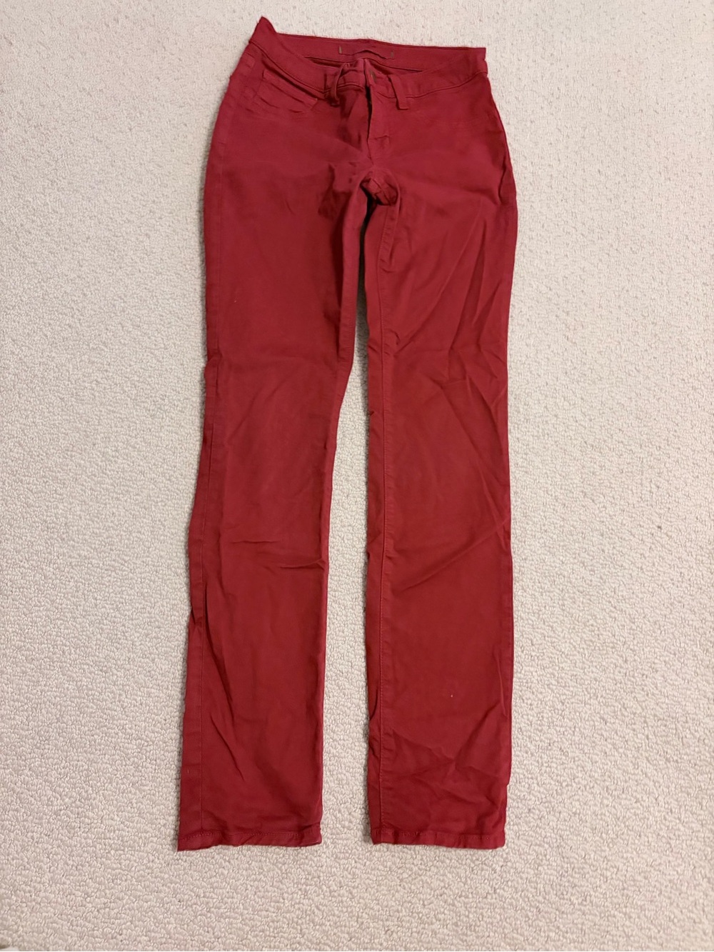 J Brand Skinny Jeans Women’s Size 24 Brick Red Rust Made USA 27" Inseam
